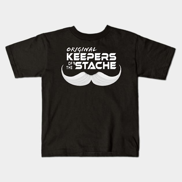 Keepers of the 'Stache Logo 3 Kids T-Shirt by Donut Duster Designs